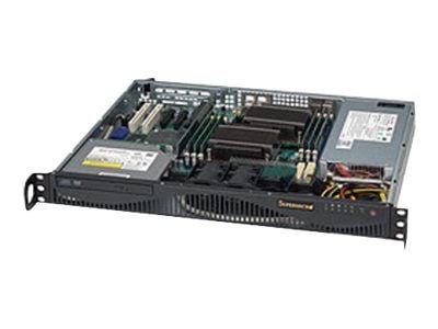 Supermicro SC512 F-350B1 - Kan monteras i rack 1U - ATX 350 Watt - svart