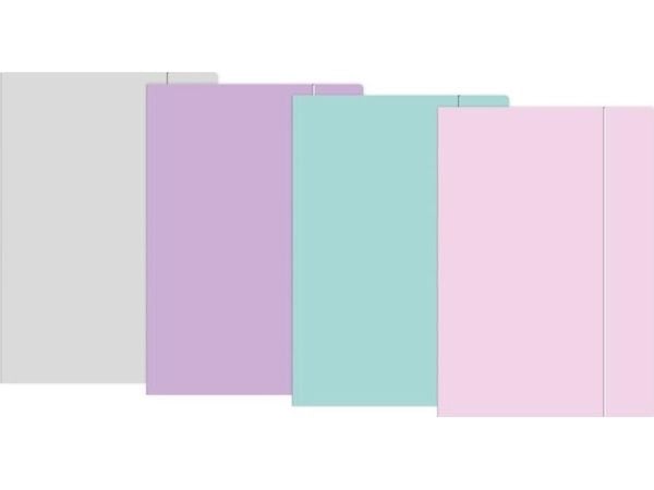 A4+ pastell gummibåndperm (10 stk)