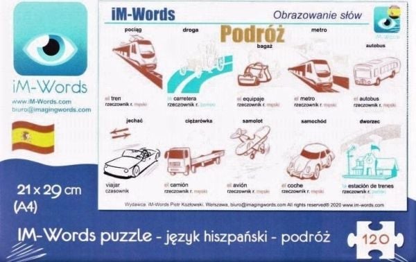 iM-Words iM-Words Puzzle 120 Spansk - Reise