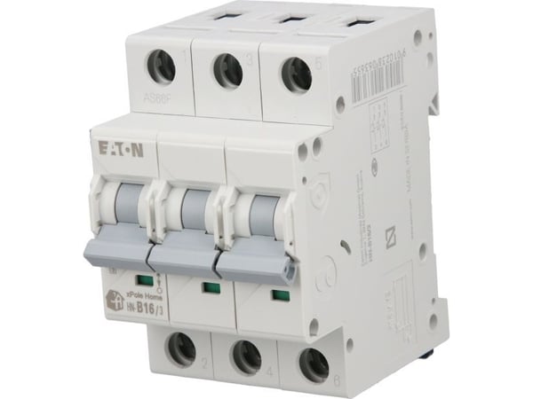 3P B 16A 6kA AC xPole Home HN-B16/3 automatsäkring 194881
