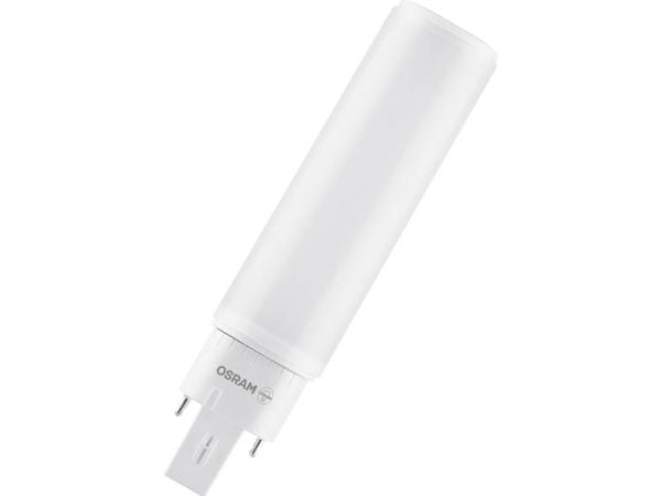 OSRAM DULUX D/E HF & AC Mains - LED-lyspære - form: tubulær - mattslipt finish - G24q-1 - 6 W (ekvivalent 13 W) - klasse F - varmt hvitt lys - 3000 K