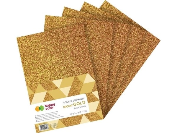Happy Color A4 skumark 5stk gullglitter HAPPY COLOR