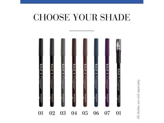 Bourjois 2-in-1 Khol and Contour Eyeliner and Eye Pencil and Sharpener 1 Noir-Issime, 1.2g