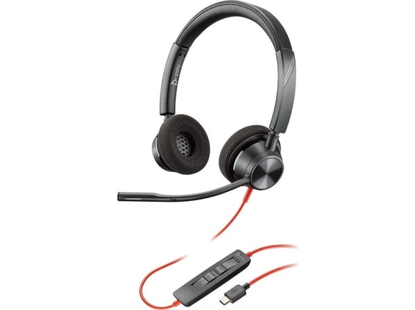 POLY Blackwire 3320, Langallinen, Toimisto/puhelukeskus, 20 - 20000 Hz, 130 g, Kuulokkeet, Musta
