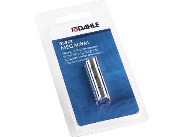 Magnet Dahle, cylinder 10 x 10 mm, pakke a 4 stk.