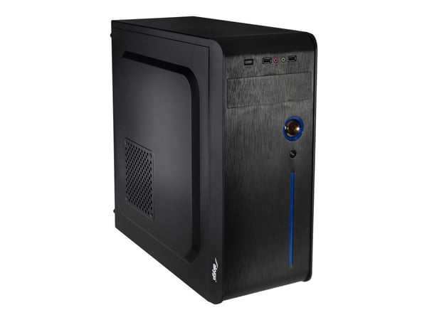 Akyga AK939BL - Tower - ATX - ingen strömförsörjning (ATX) - svart med blå inslag - USB/ljud