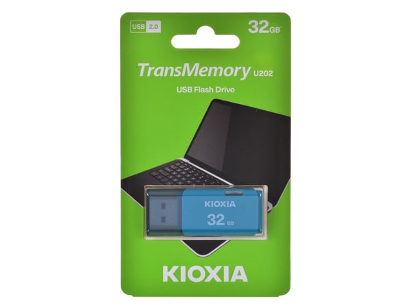 KIOXIA TransMemory U202 - USB flash-enhet - 32 GB - USB 2.0 - ljusblå