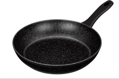 Smile Stardust, Rund, All-bruk panne, Sort, Aluminium, Keramisk, Gass, Halogen, Induksjon, Forseglet Plate, 30 cm