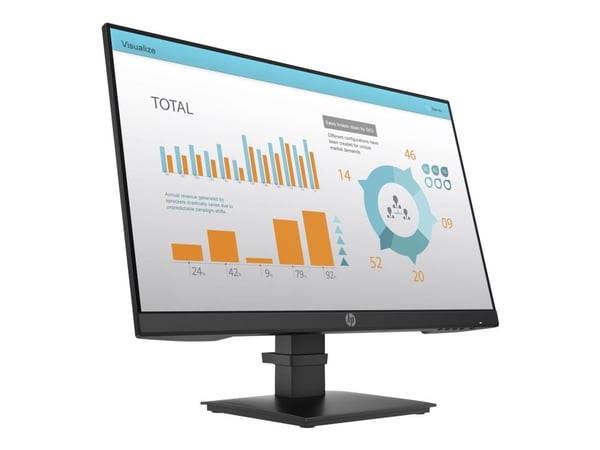 HP P24 G4 - P-Series - LED-skjerm - 23.8" - 1920 x 1080 Full HD (1080p) @ 60 Hz - IPS - 250 cd/m² - 1000:1 - 5 ms - HDMI, VGA, DisplayPort - svart