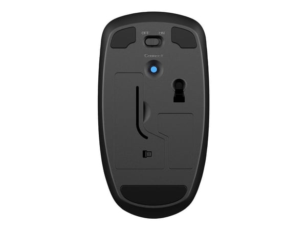HP X200 - Mus - optisk - trådløs - 2.4 GHz - USB trådløs mottaker - svart