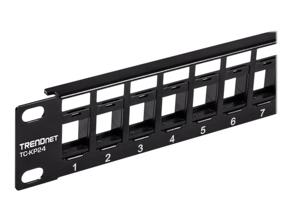 TRENDnet TC-KP24 - Pluggbord (blankt) - rackmonterbar - 1U - 19" - 24 porter