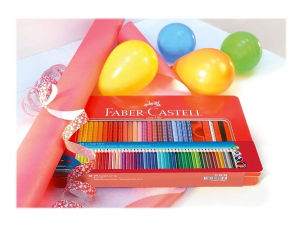 Faber-Castell Colour GRIP - Fargeblyant - ikke-permanent - assorterte skinnende farger (en pakke 48)