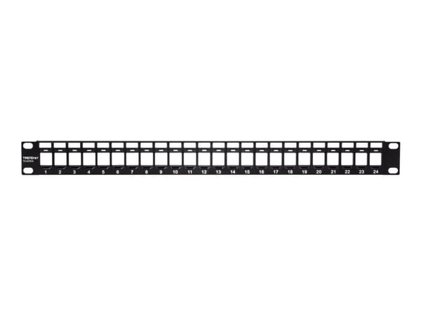 TRENDnet TC-KP24 - Pluggbord (blankt) - rackmonterbar - 1U - 19" - 24 porter