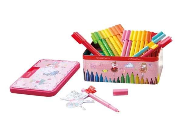 Tusser Faber-Castell Connector Ballerina 33 stk. ass. farver i metalæske