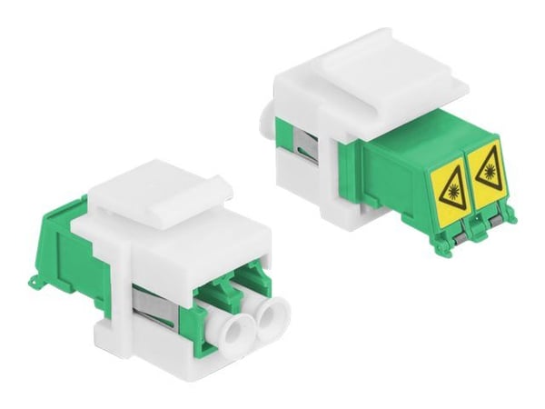 Delock - Modulär insats (koppling) - LC SM X 2 - vit, grön