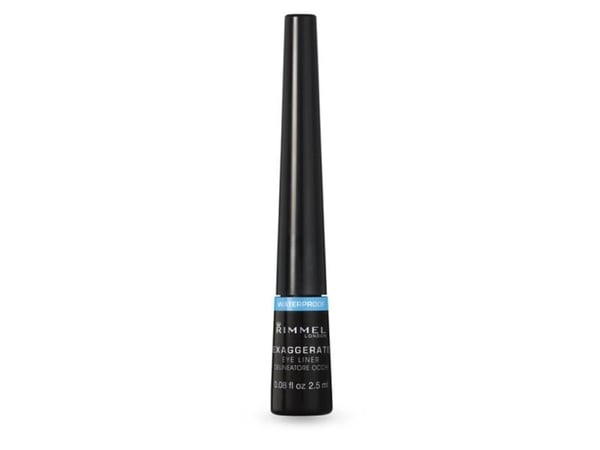 Rimmel London Exaggerate Liquid Eyeliner, Long-lasting and Smudge-proof Formula with Maximum Precision Application, Black, 2.5 g