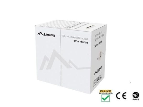 Lanberg - Bulkkabel - 305 m - UTP - CAT 5e - solid - sort