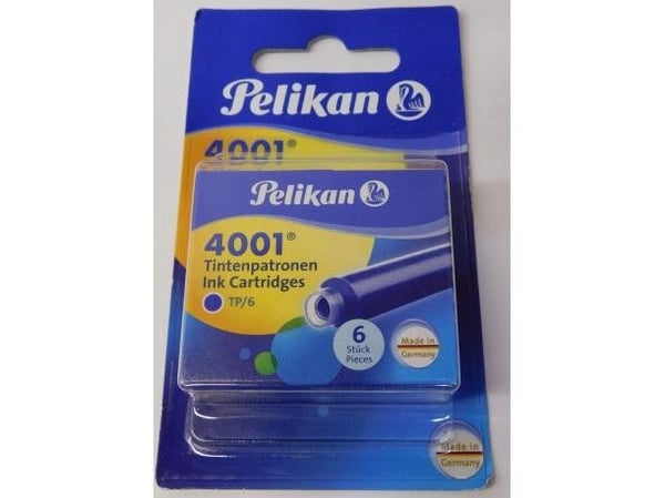 Pelikan TP/6 Blue, Pigmentbasert blekk, 6 stykker, Multipakke