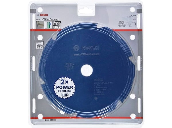 Bosch RUNDSAVKL EXP ACCU FIBERCEM 250X30MM 6T