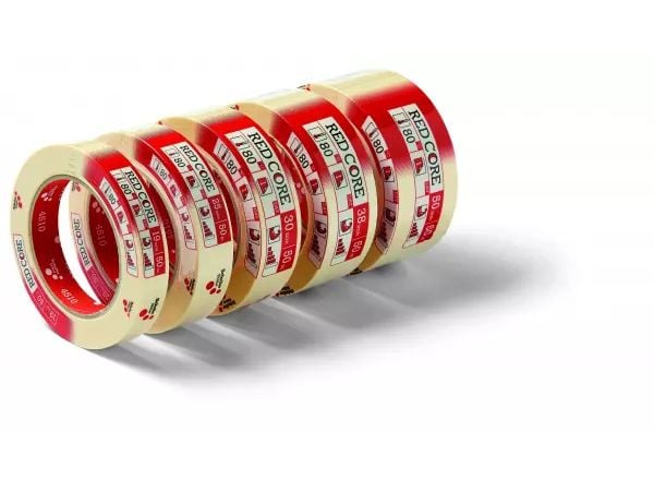 Schuller Tasma maskeringstape rød kjerne med klebeegenskaper 3,8 cm x 50 m (45107)