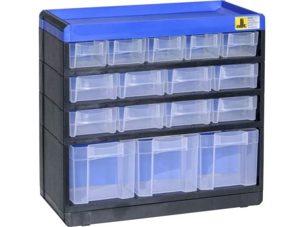 Allit 464600 Magasin til smådele VarioPlus Pro 29/32 (B x K x T) 300 x 285 x 135 mm Sort, Blå 1 stk