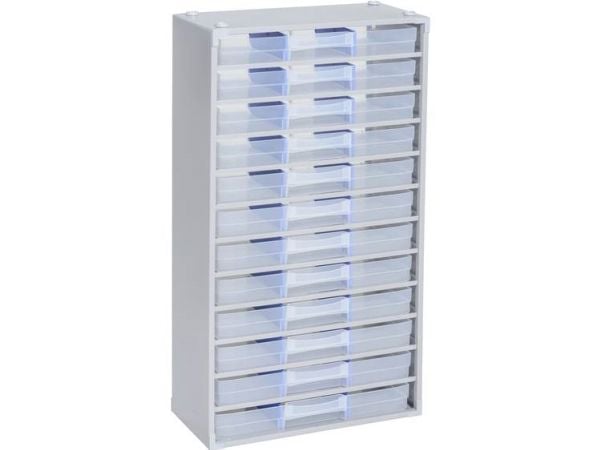 Allit 464800 smådelsmagasin VarioPlus ProM 57/36 (B x H x D) 300 x 565 x 140 mm silver, transparent 1 st (464800)