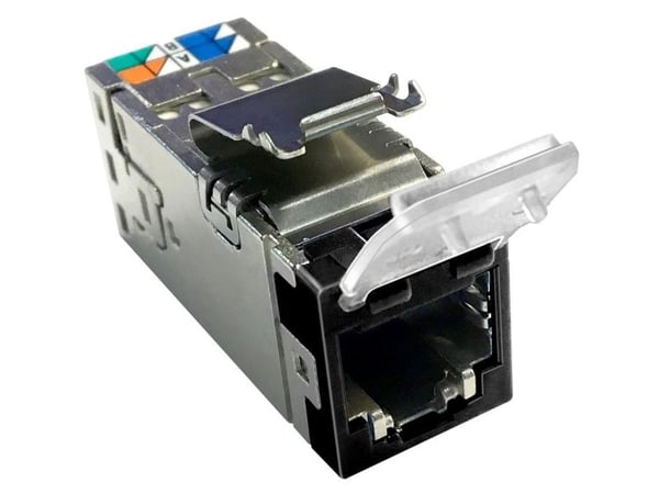 CommScope 2153365-2, Flad, Sort, Sølv, RJ-45, Hunstik, Guld, 22/26