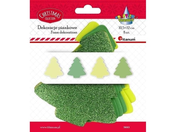 Skumjultree 106x119 mm grön mix 8 st