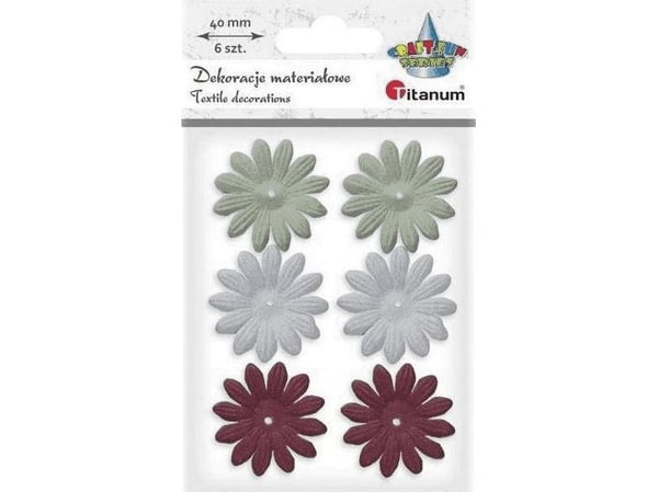 Titanum Kwiaty formeskum 3D 40 mm mix 6 stk