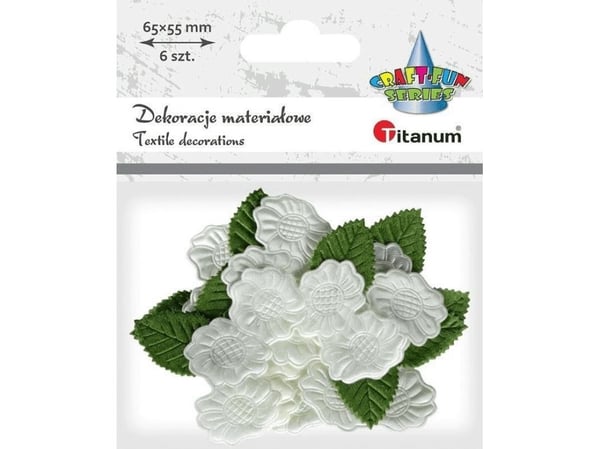 Titanum dekorasjonsmateriale blomster gardenia - 6 stk