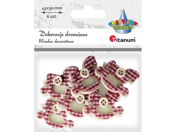 Titanum filtkosedyr på vippe, 3D, 6 stk