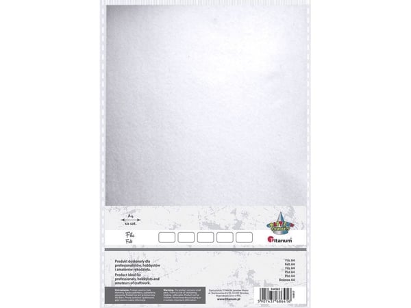 A4/2 mm hvit filt 200 g, sett á 10 stk 081
