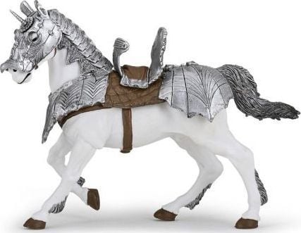 Papo Horse in armour, 3 År, The Medieval Era, Grå, Vit, PVC