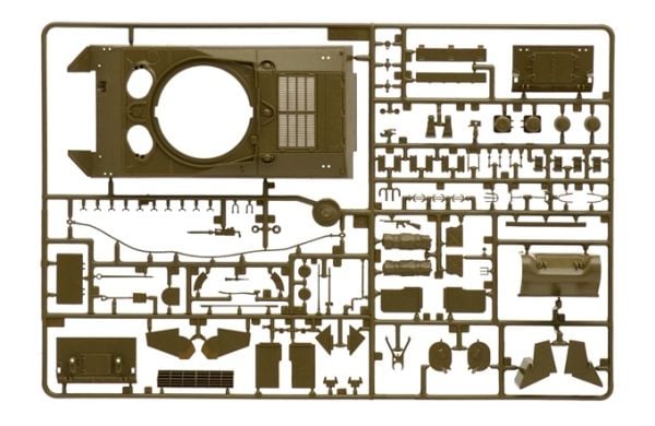 Carson M4A3E8 SHERMAN "FURY", 1:35, Monteringssett, Tank, M4 Sherman, Plastikk, Second World War