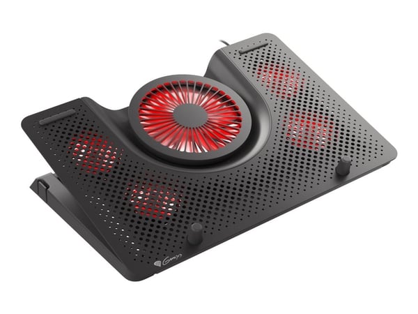 NATEC NHG-1411 Genesis kjølestativ for bærbare datamaskiner Iora 15.6-17.3, USB, LED, 5 ventiler.