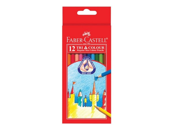Faber-Castell Tri-Grip - Fargeblyant - assorterte farger (en pakke 12)
