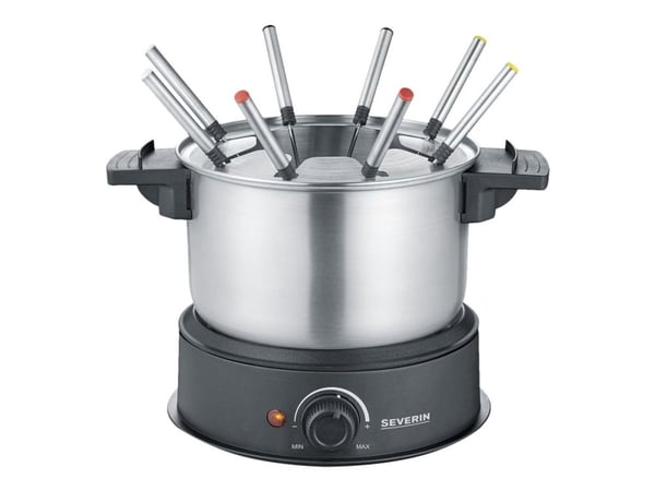 SEVERIN FO 2470 - Fonduegryte - 1.4 liter - 1.5 kW - svart/rustfritt stål