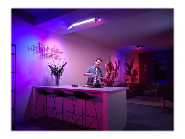 Philips Hue White and Colour Ambiance Centris - Takspotlight - LED-lyspære x 4 - GU10 - total: 22.8 W (ekvivalent 200 W) - klasse A - hvitt lys - 2...