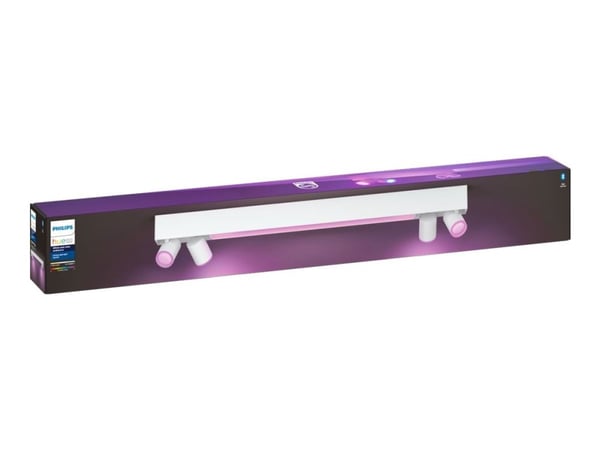 Philips Hue White and Colour Ambiance Centris - Takspotlight - LED-lyspære x 4 - GU10 - total: 22.8 W (ekvivalent 200 W) - klasse A - hvitt lys - 2...