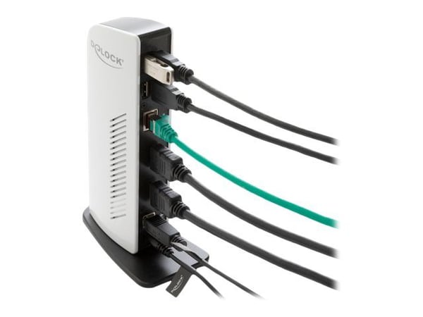 Delock USB Docking Station Dual HDMI Full-HD - Dokkingstasjon - USB 3.2 Gen1 - 2 x HDMI - 1GbE
