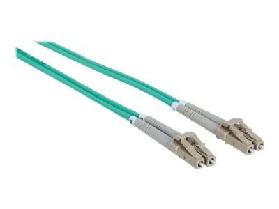 Intellinet Fiber Optic Patch Cable, OM3, LC/LC, 3m, Aqua, Duplex, Multimode, 50/125 µm, LSZH, Fibre, Lifetime Warranty, Polybag - Koblingskabel - L...