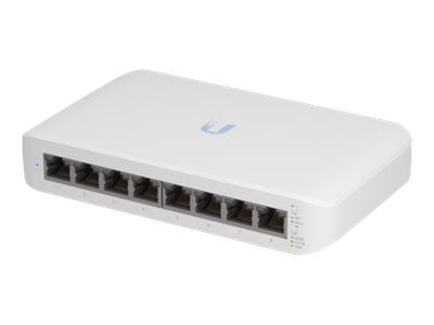 Ubiquiti UniFi Switch Lite USW-Lite-8-POE - Switch - Styrt - 8 x 10/100/1000 (4 PoE+) - stasjonær, veggmonterbar - PoE+ (52 W)