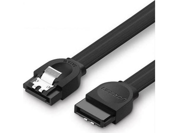 Ugreen 30796, 0,5 m, SATA III, Uros/uros, Musta, Suora, Suora