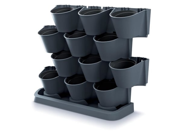 Prosperplast vertikal hage - stående - CASCADE GARDEN - antrasitt