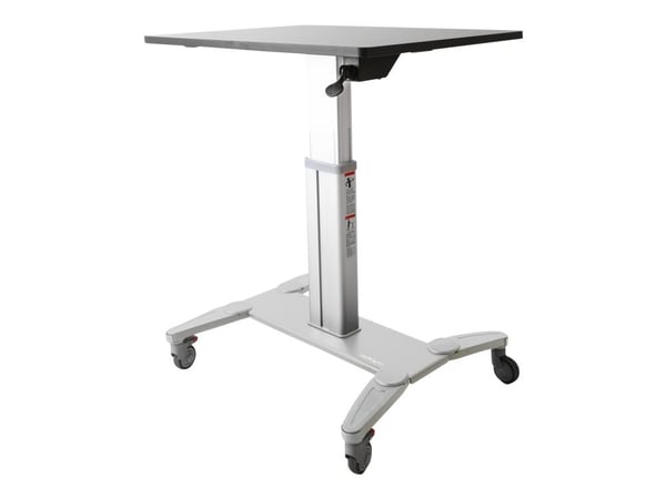 StarTech.com Mobile Standing Desk, Portable Sit Stand Ergonomic Height Adjustable Cart on Wheels, Rolling Computer/Laptop Workstation Table w/ Lock...