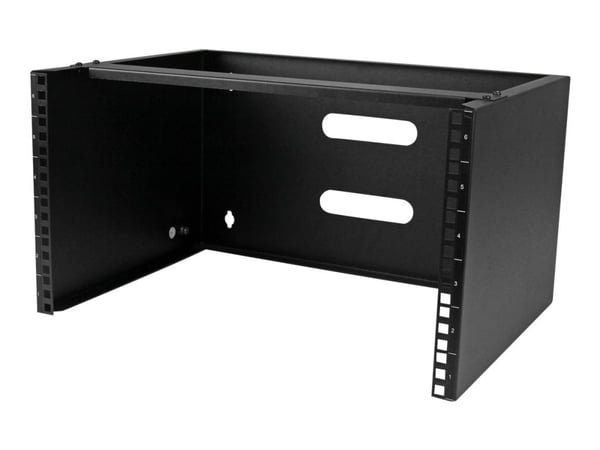 Startech Wall Mount Patch Panel Bracket - 6U - 14in Deep (WALLMOUNT6) - Skap - veggmonterbar - svart - 6U - 19"