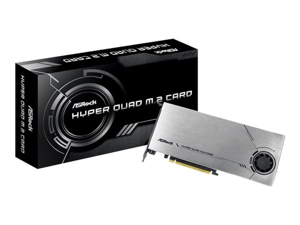 ASRock HYPER QUAD M.2 CARD - Grensesnittsadapter - M.2 - Expansion Slot to M.2 - M.2 Card - PCIe 4.0 x16
