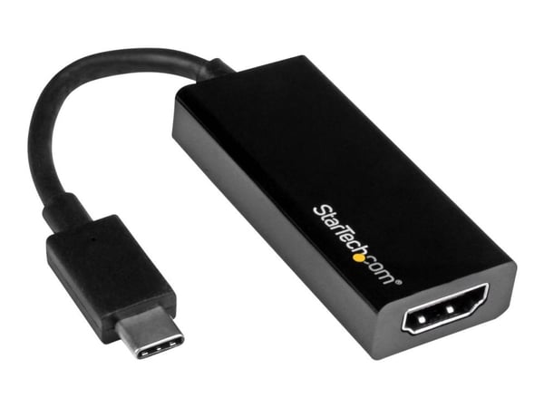 Startech USB C to HDMI Adapter - USB 3.1 Type C Converter - 4K 30Hz UHD - Video adapter - USB-C hann til HDMI hunn - 14.7 cm - svart - 4 K 30 Hz (3...
