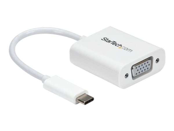 StarTech USB-C to VGA Adapter - White - 1080p - Video Converter For Your MacBook Pro / Projector / VGA Display (CDP2VGAW) - USB/VGA-adapter - USB-C...