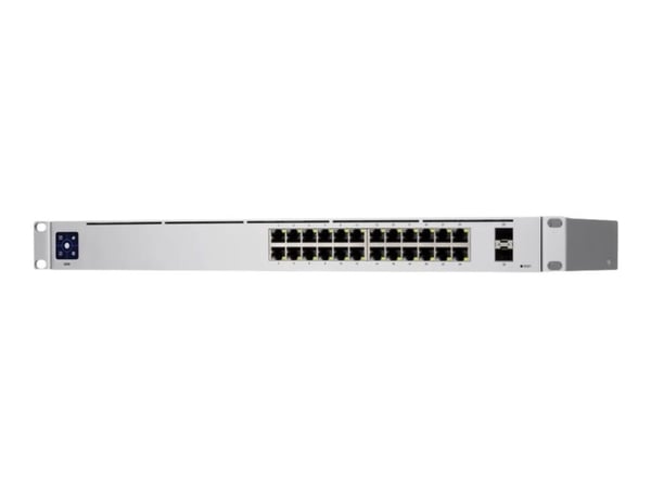Ubiquiti UniFi Switch USW-24 - Switch - Administreret - 24 x 10/100/1000 + 2 x Gigabit SFP - desktop, monterbar på stativ